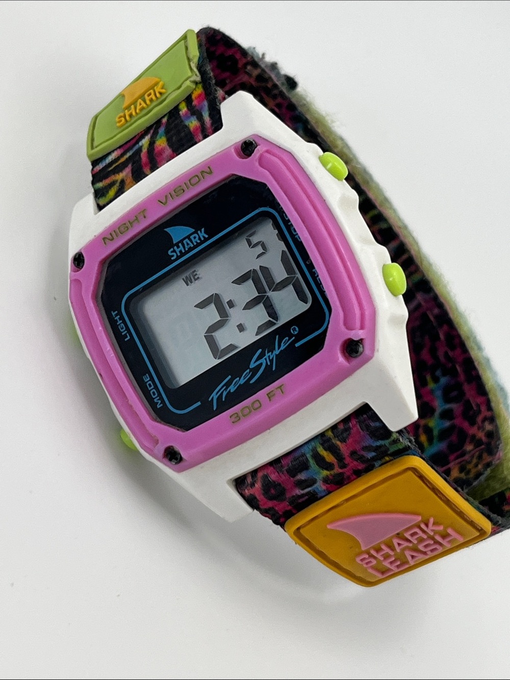 Freestyle White Digital Watch with Multicolor Fabric Leash